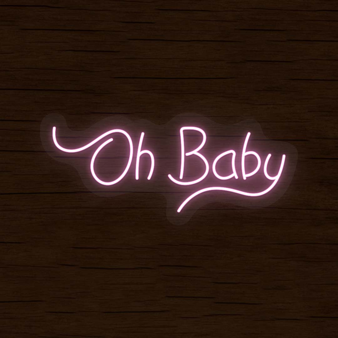 Oh Baby Neon Sign | Pink