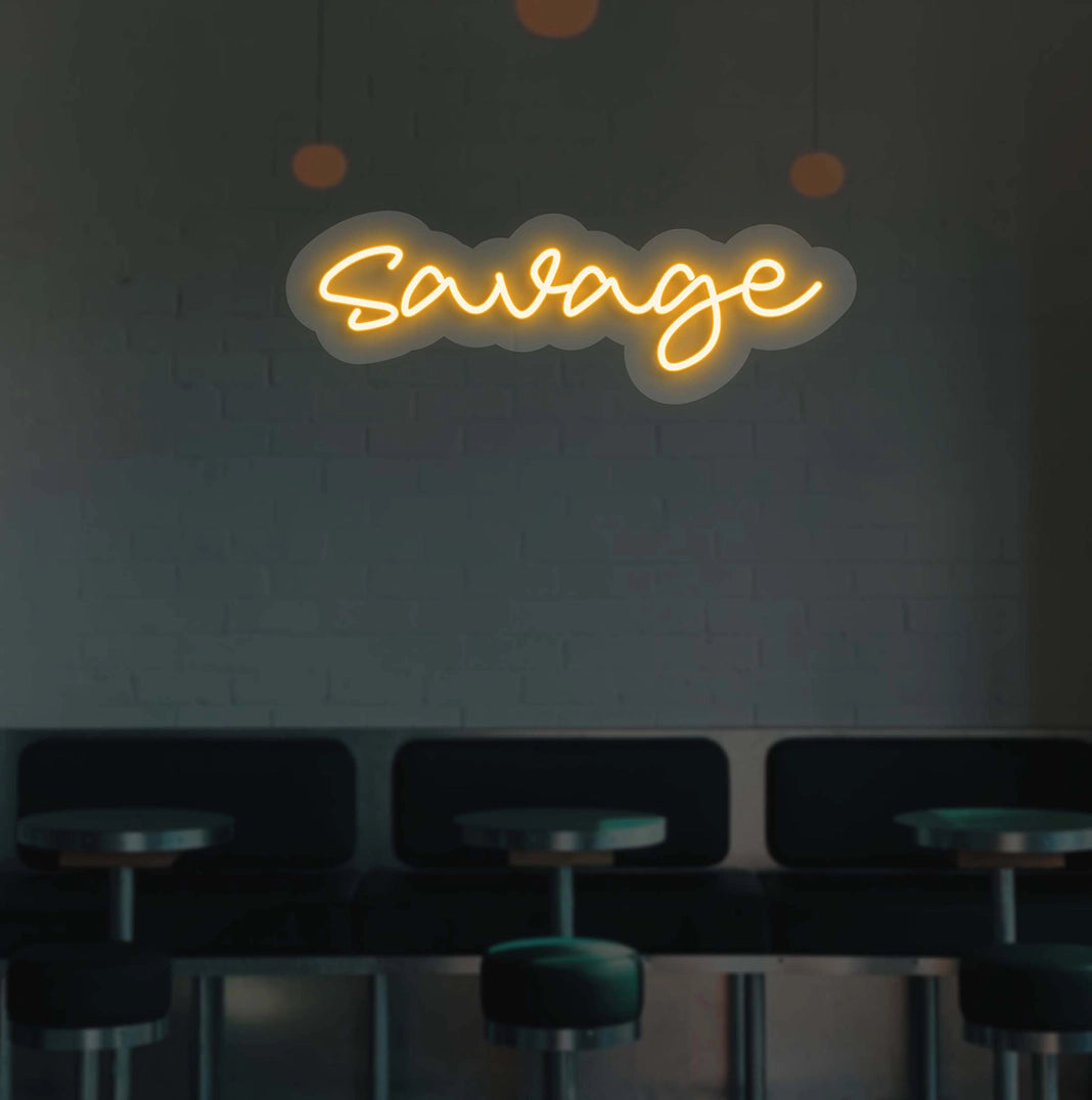 Savage Neon Sign | Orange