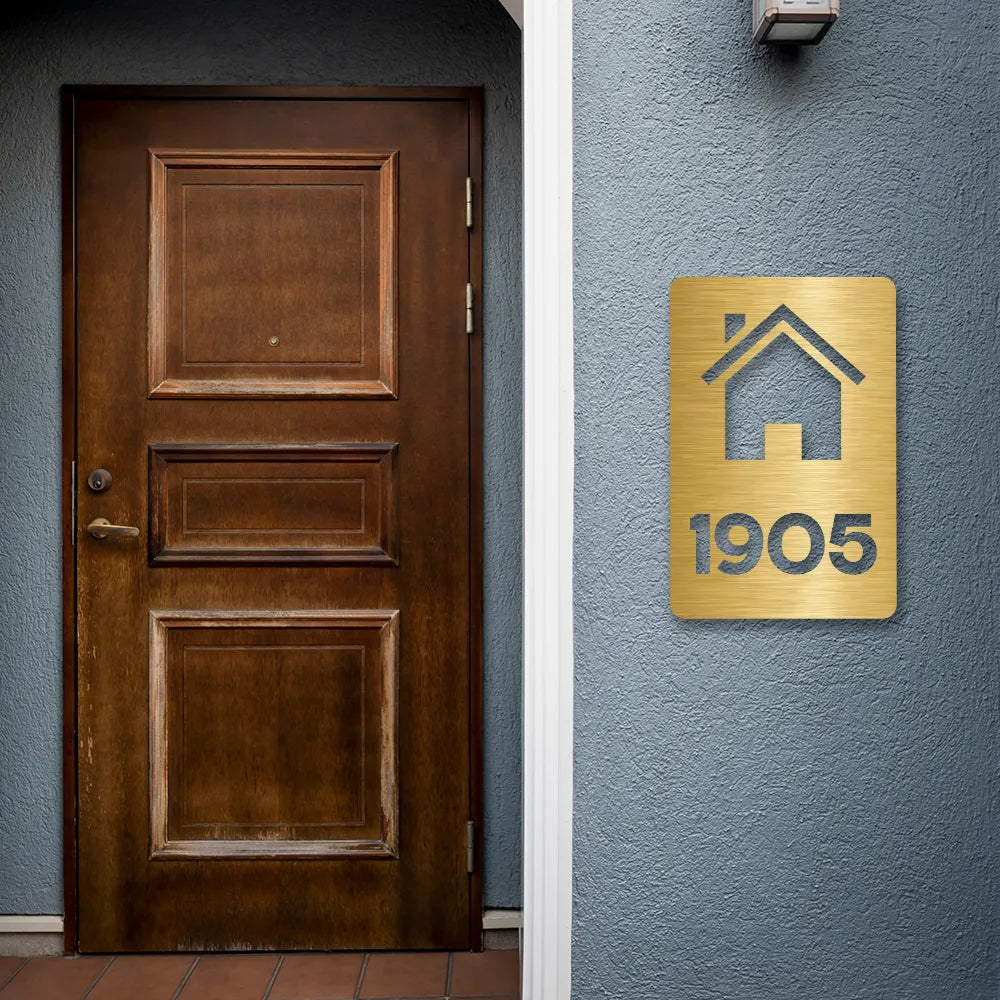 Personalized Address Plaque Metal Monogram Sign