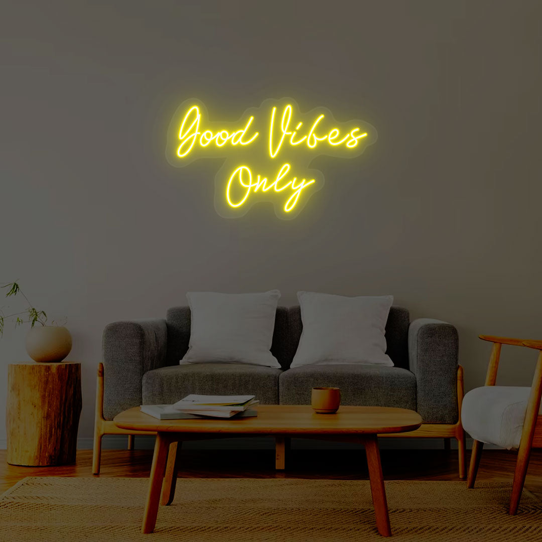 Good Vibes Only Neon Sign | Yellow