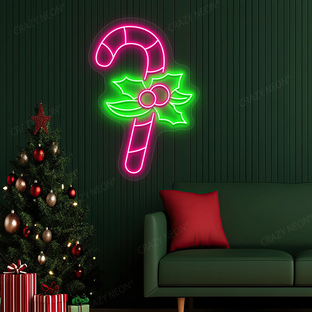 Candy Cane Neon Sign | Pink