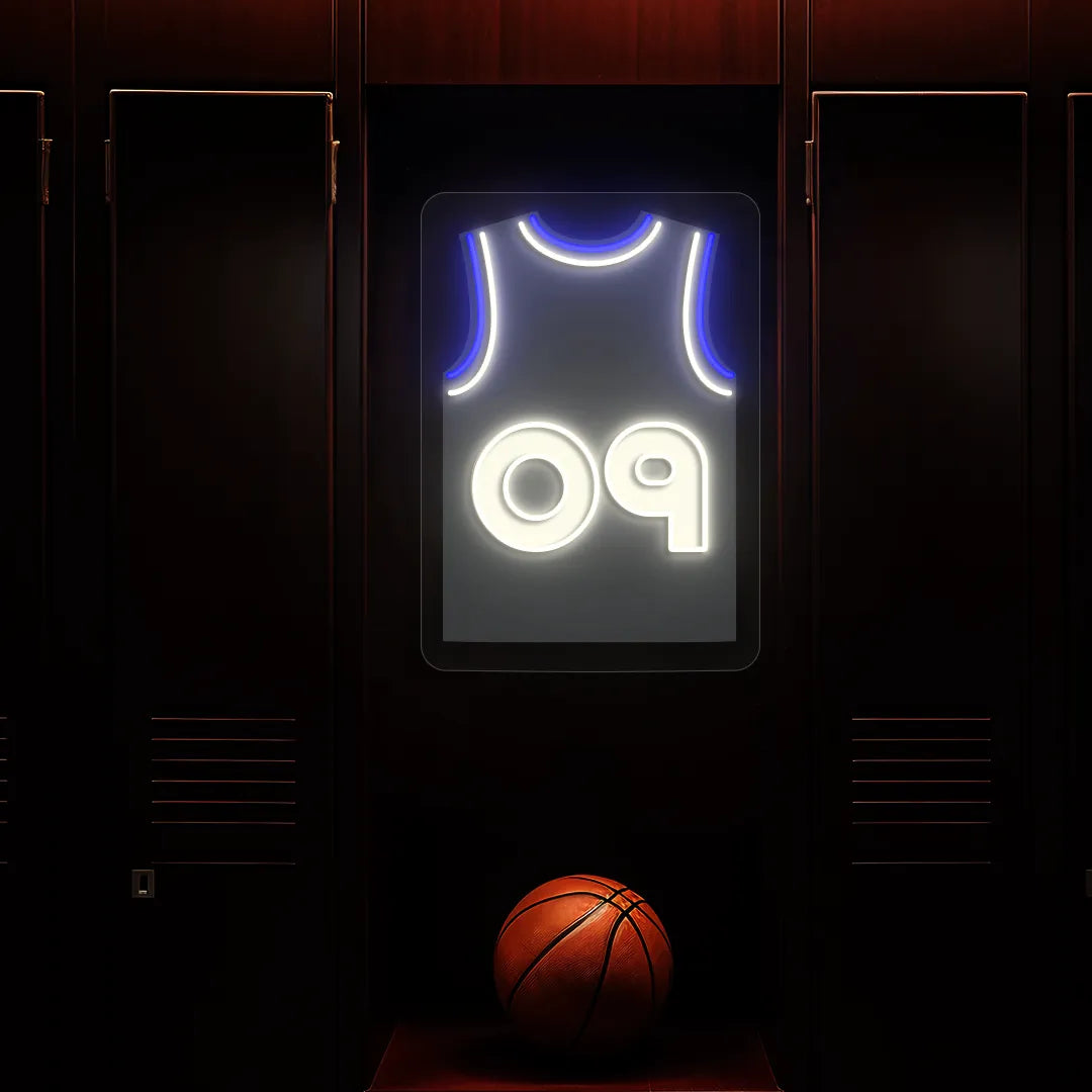 Milwaukees portis jr. 09 Jersey Basketball Neon Artwork