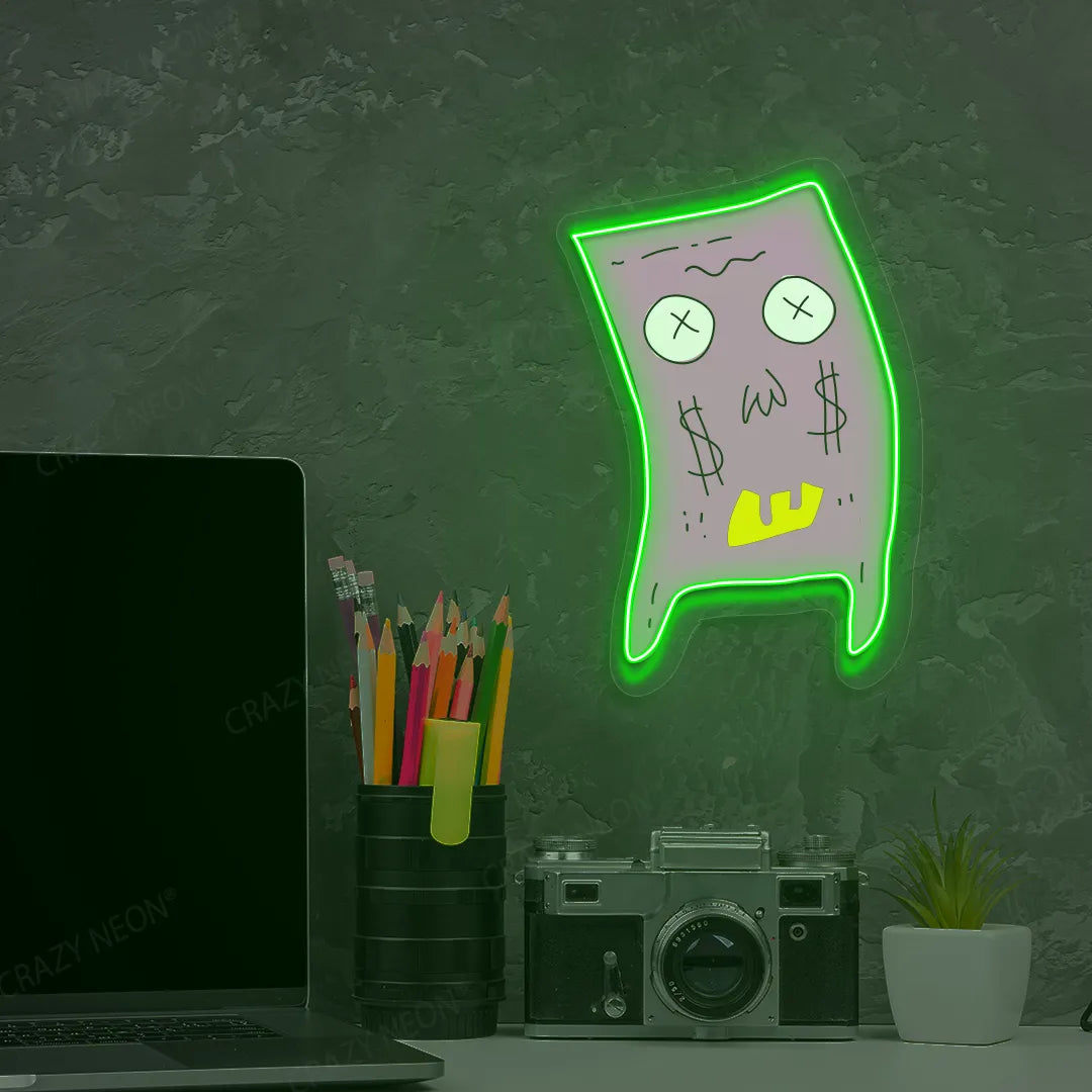 Money Mood Neon Artwork | Green