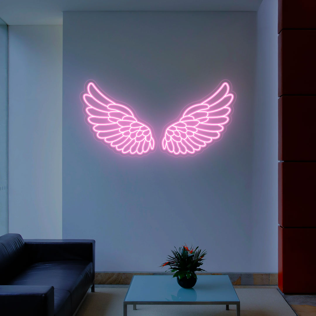 ArchAngel Wings Neon Sign | Pink