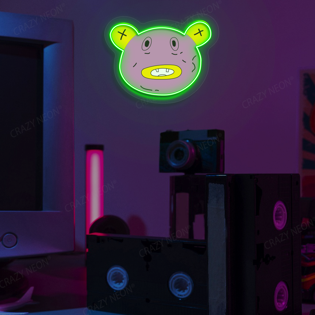 Drip Bear Neon Artwork | Green