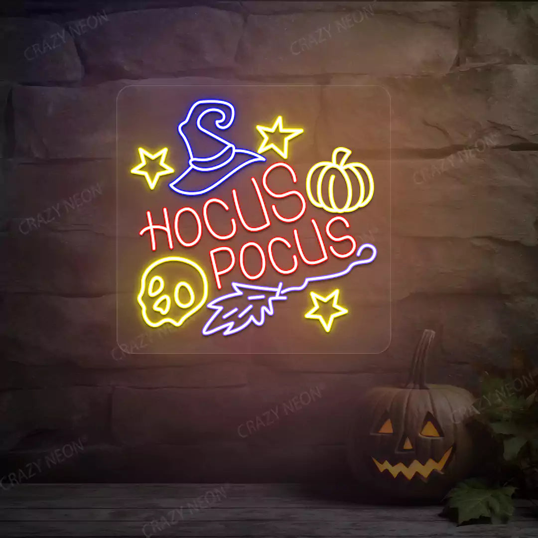 Hocus Pocus Witch Neon Sign | Red