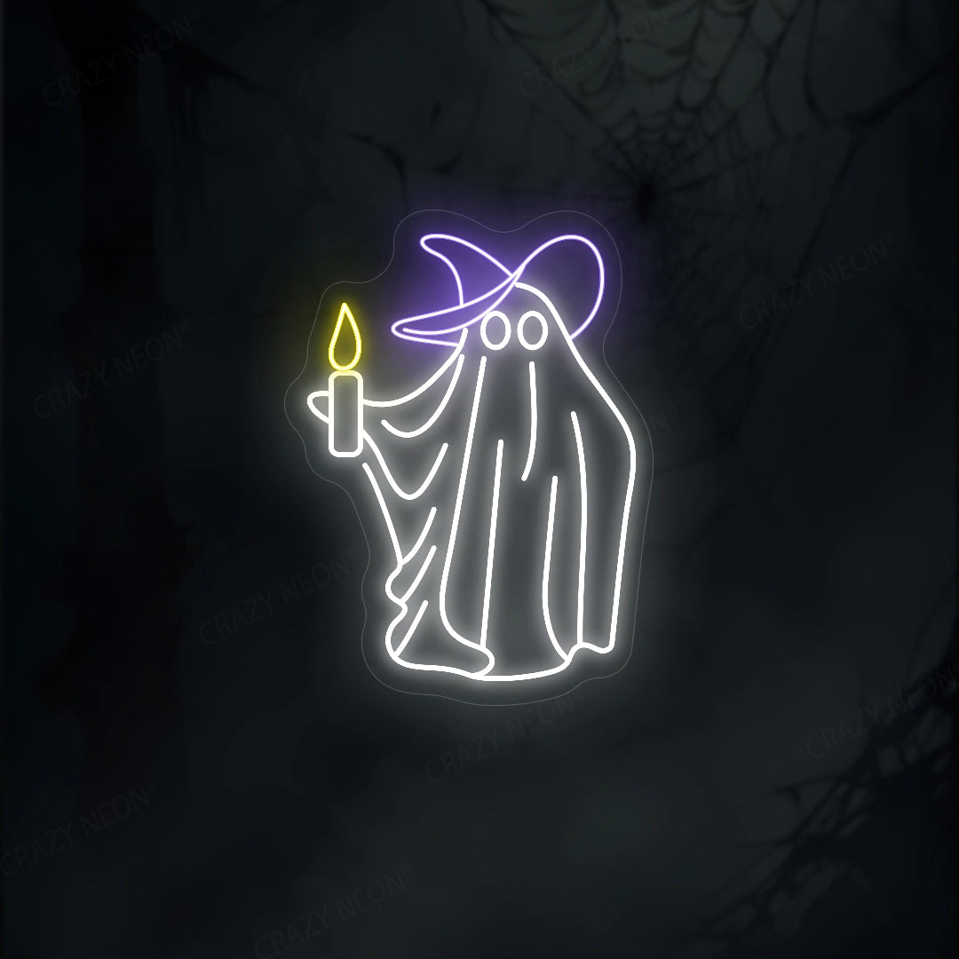 Ghost LED Neon Sign | Purple