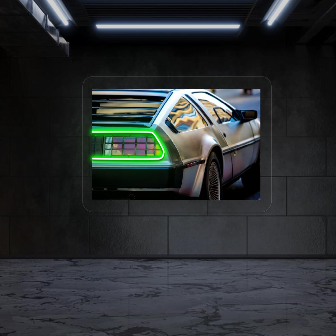 DMC-12 Backlight Neon Artwork | Green