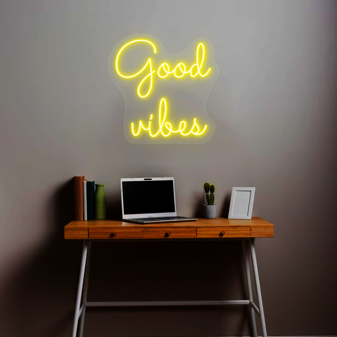 Good Vibes Neon Sign | Yellow