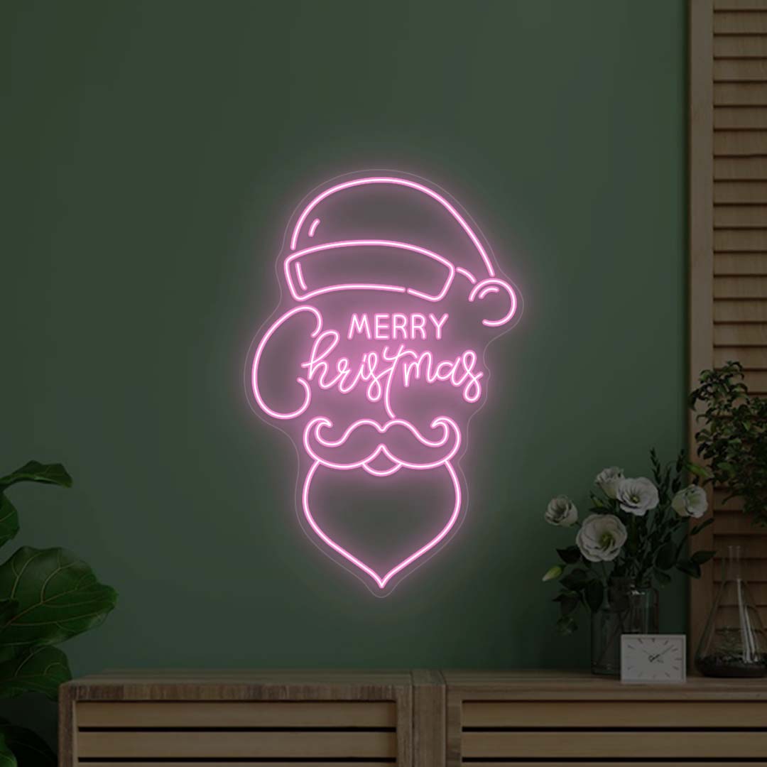 Merry Christmas Santa Neon Sign