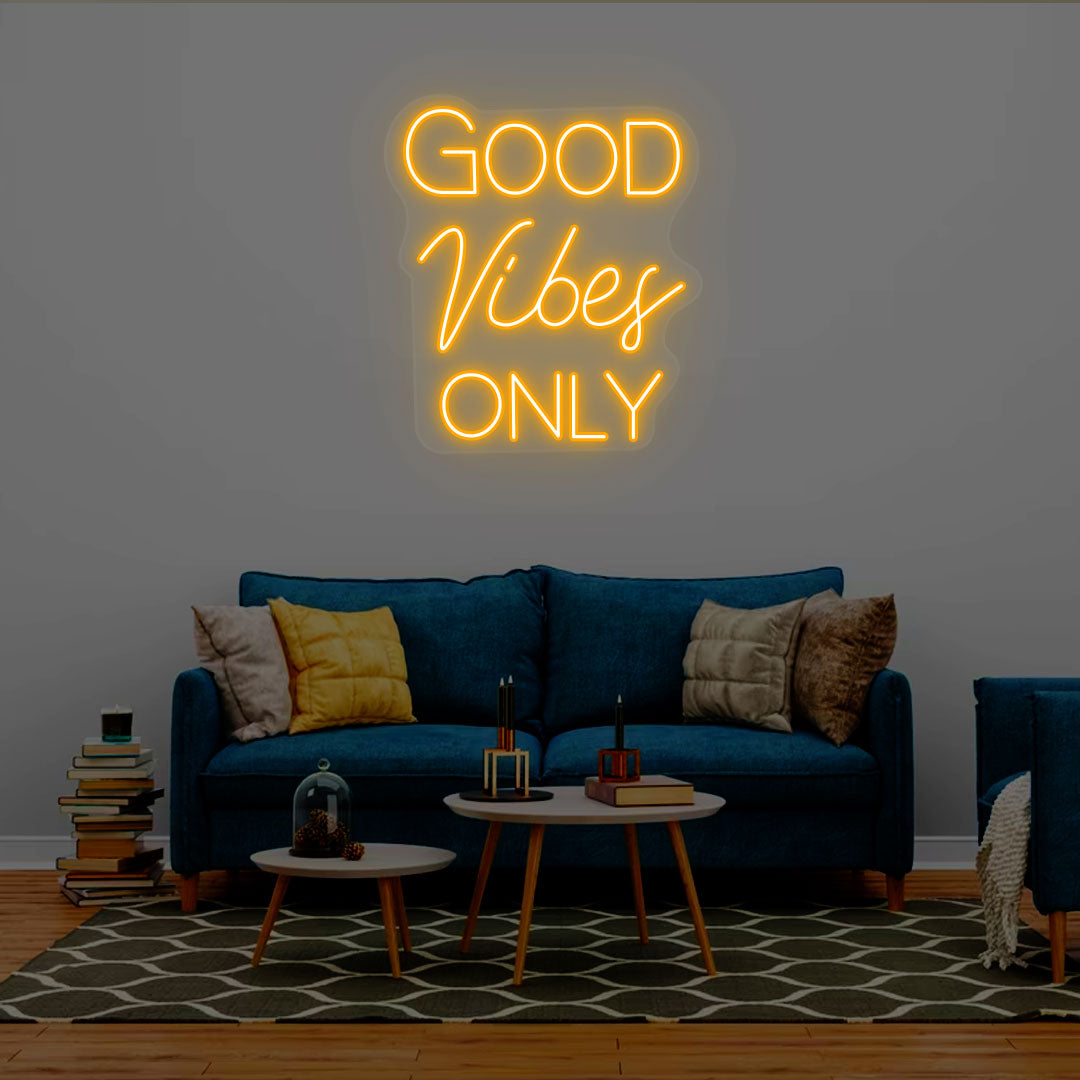 Good Vibes Only Neon Signs | Orange