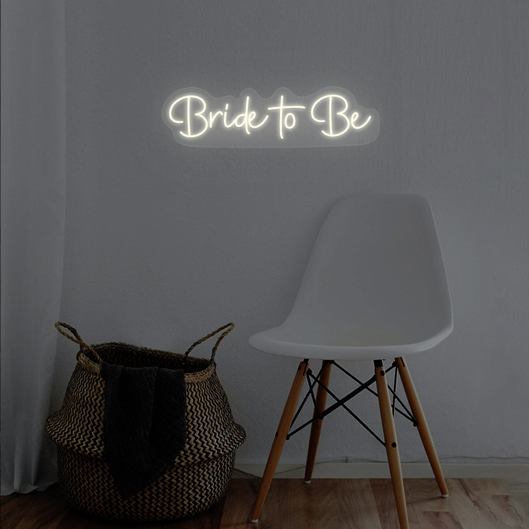 Bride To Be Neon Sign | White