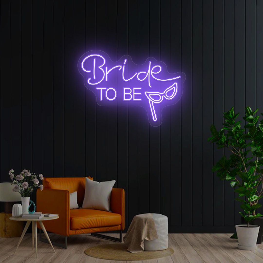 Bride To Be Neon Sign | Purple