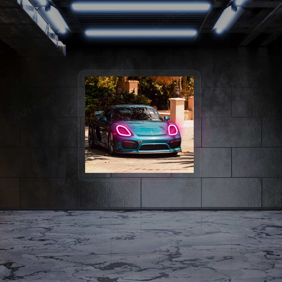718 Cayman GT4 Neon Artwork | Pink