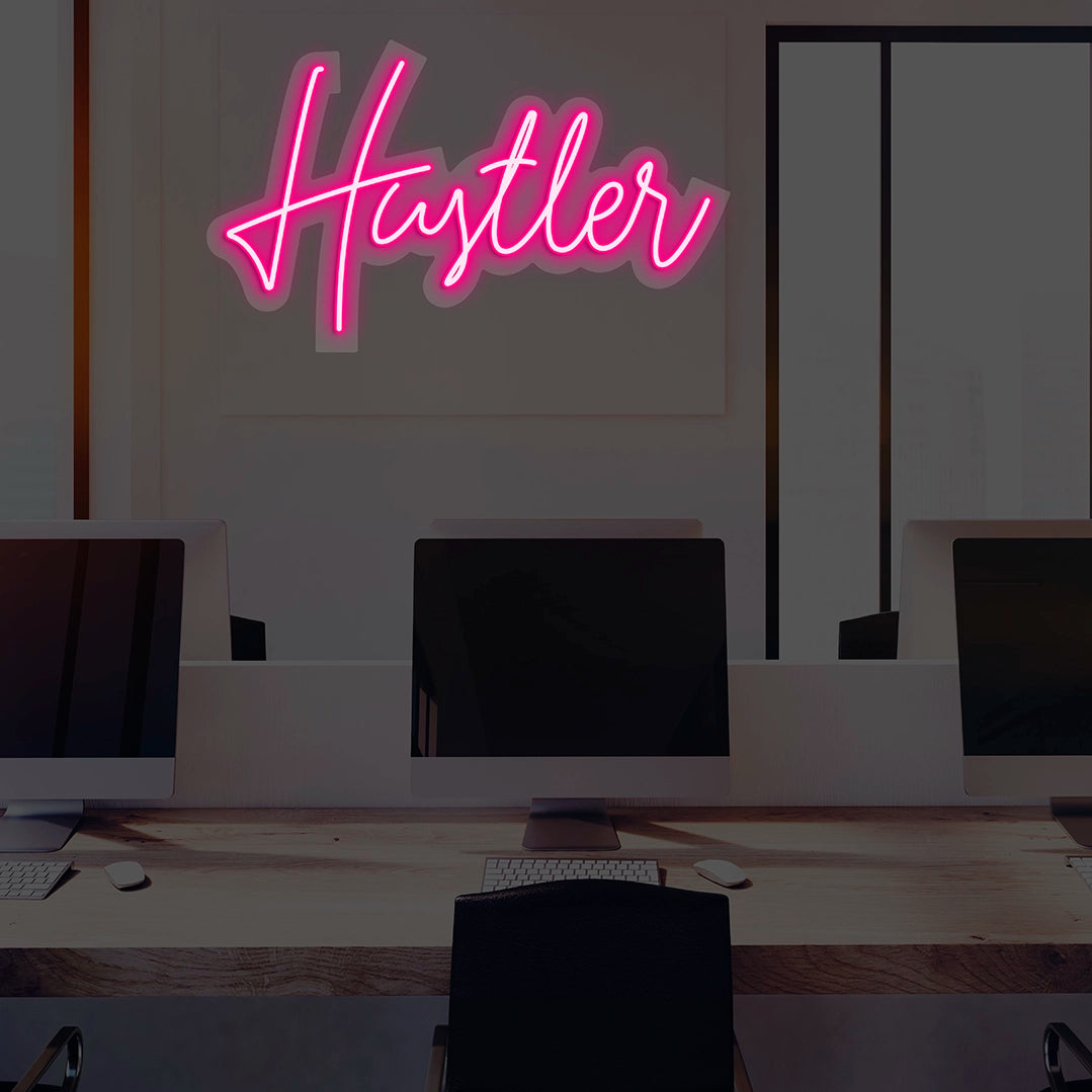 Hustler Neon Sign | Pink