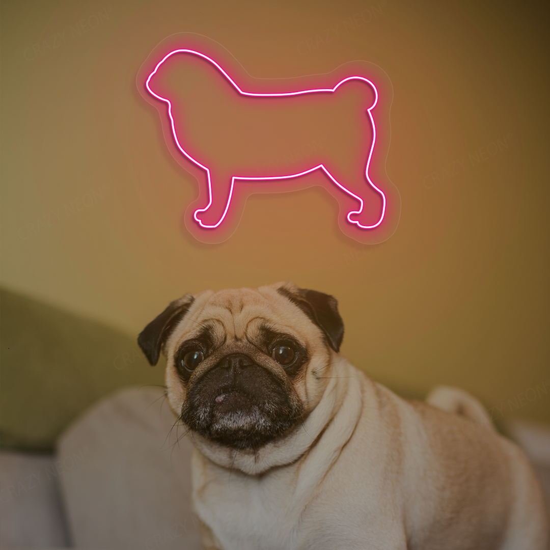 Pug Neon Sign | Pink