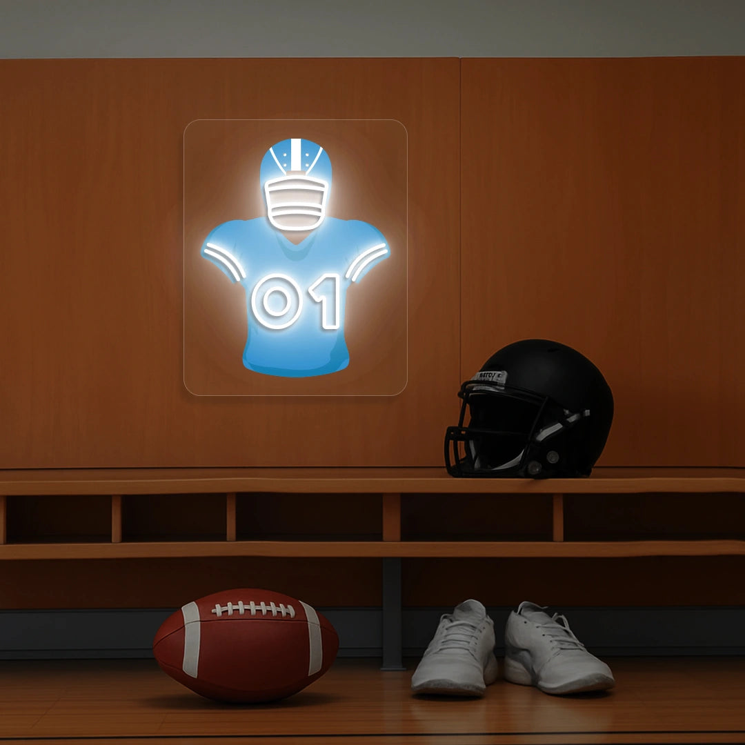 Detroit Williams 01 Jersey Football Neon Artwork