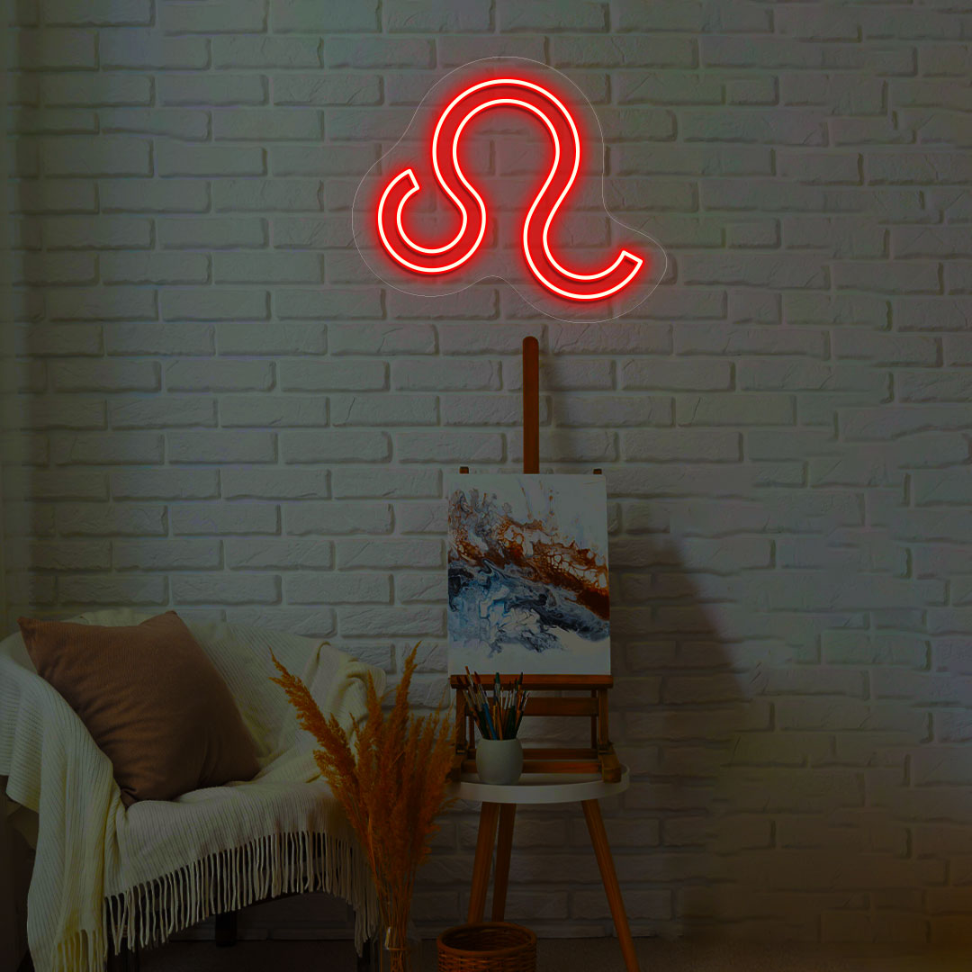 Leo Zodiac Neon Sign | CNUS013762 | Red
