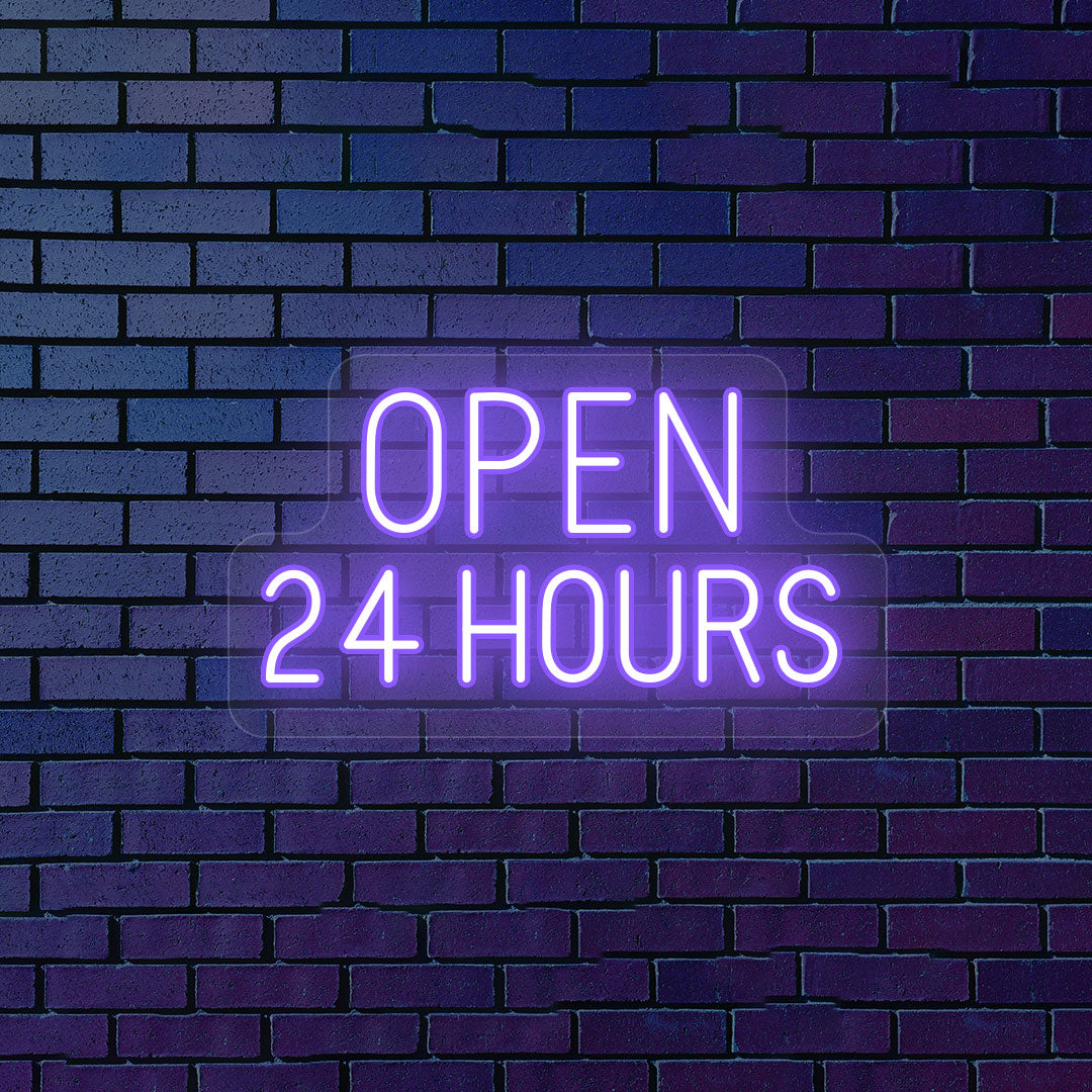 Open 24 Hours Neon Sign | CNUS000112