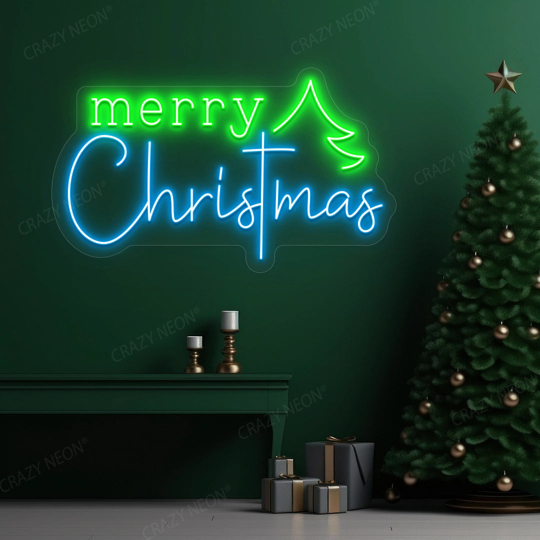 Christmas Wishes & Trees Neon Sign | Ice Cream
