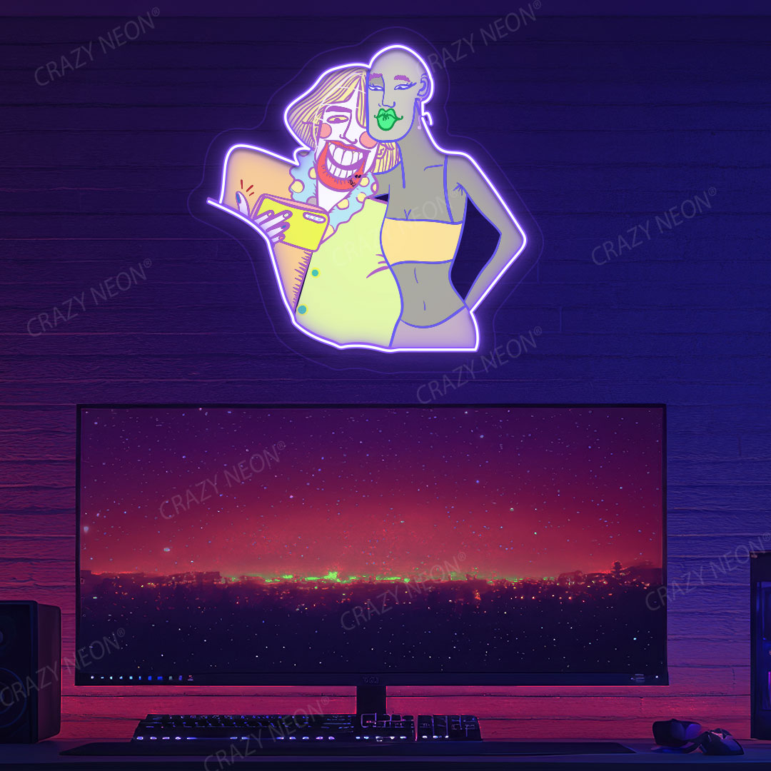 Snap Moment Neon Artwork | Purple