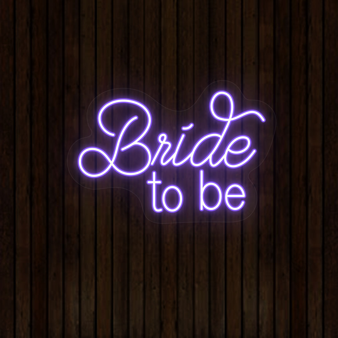Bride To Be Neon Sign | Purple