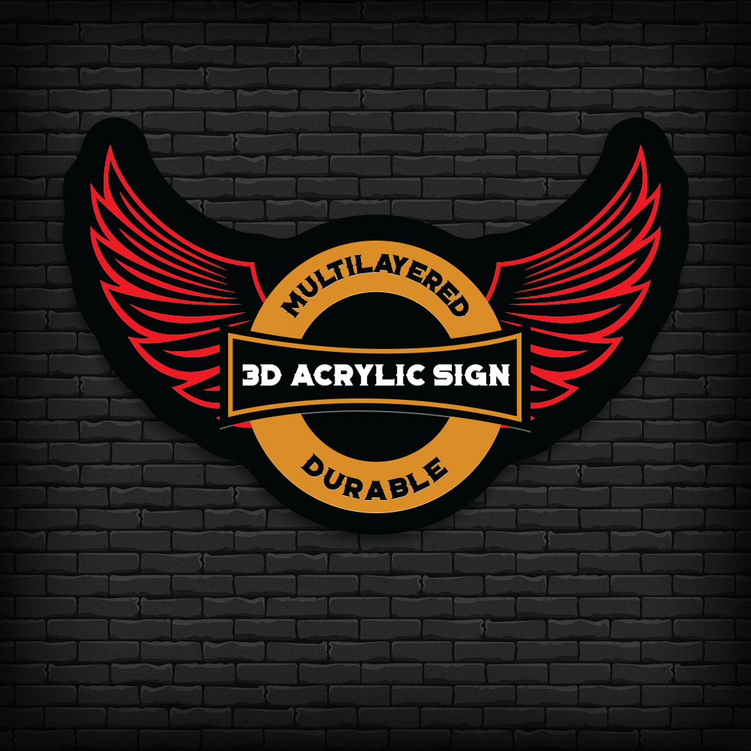 3D Multilayered Acrylic Sign Sample
