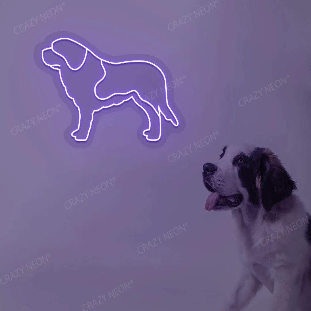Saint Bernard Neon Sign | Purple