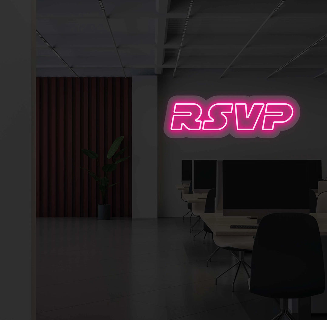 RSVP Neon Sign | Pink