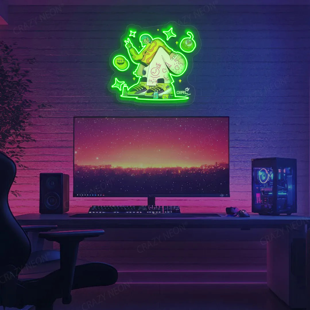 Vibe Queen Neon Artwork | Green