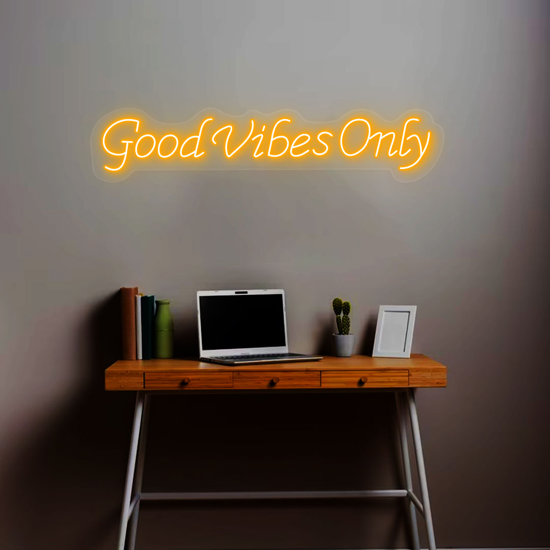 Good Vibes Only Neon Sign | Orange
