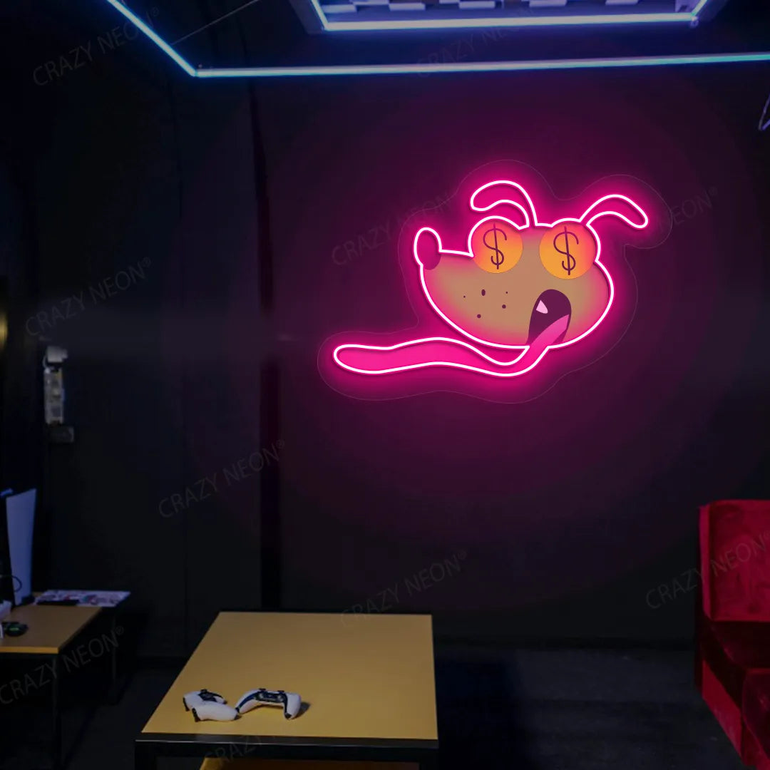 Money Hound Neon Artwork | Pink