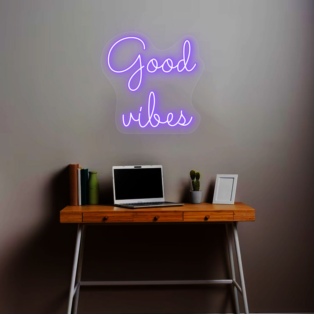Good Vibes Neon Sign | Purple