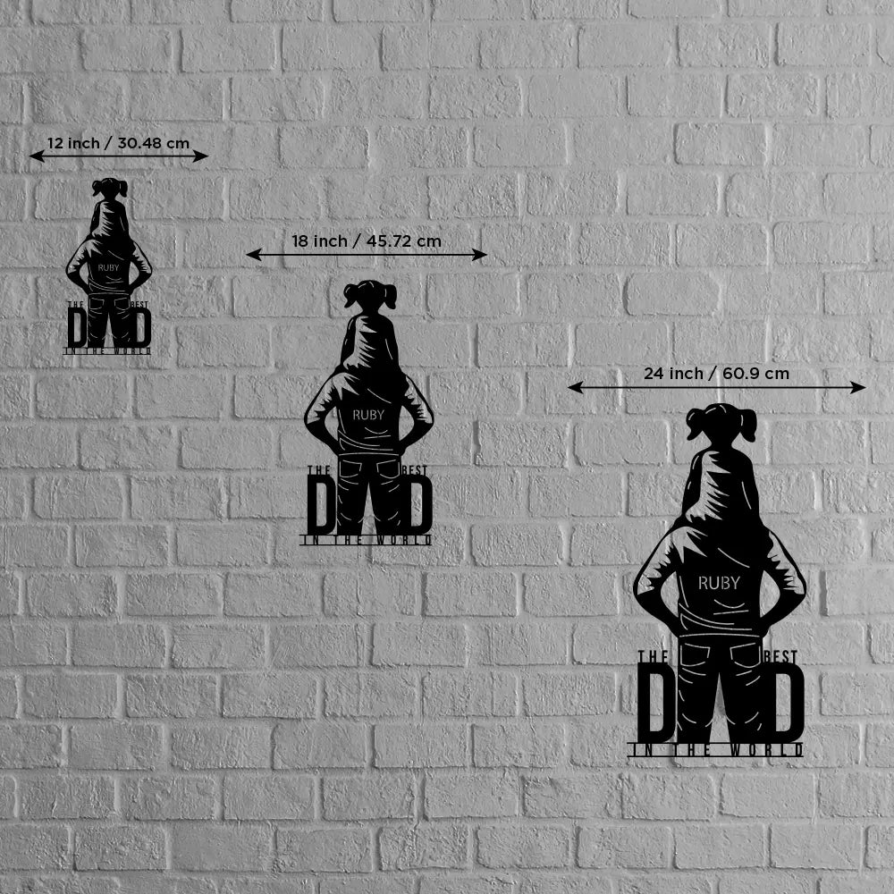 The Best Dad In The World - Personalized Gifts for Girl Dad