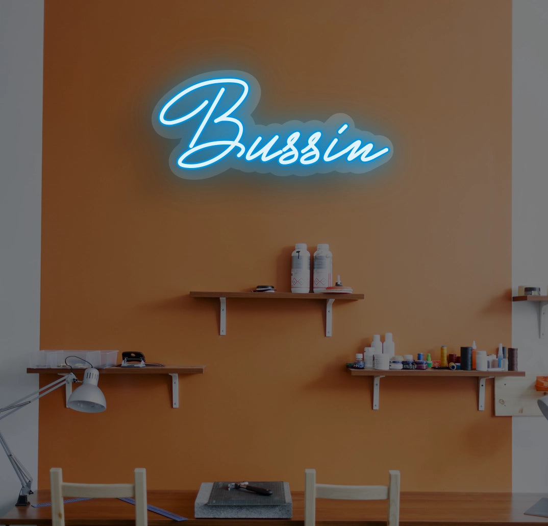 Bussin Neon Sign | Iceblue