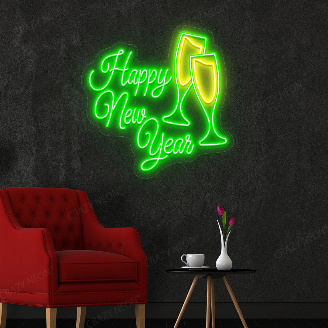 Happy New Year Neon Sign | Green