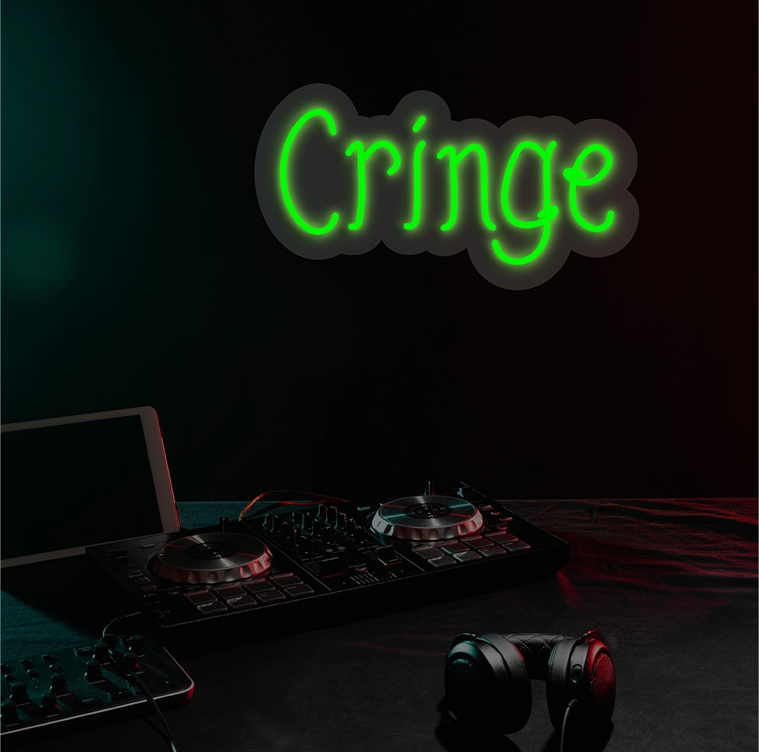 Cringe Neon Sign | Green