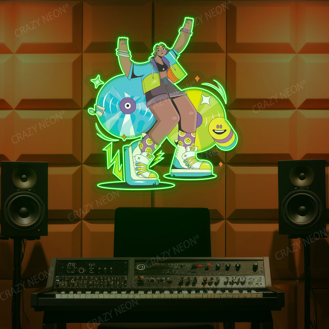 Rave Vibes Neon Artwork | Green