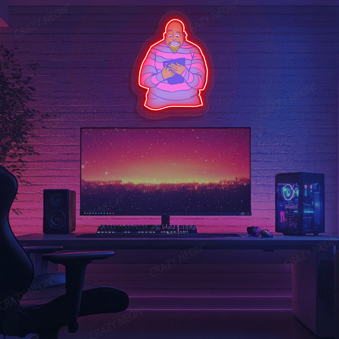 Scroll Mode On Neon Artwork | Red