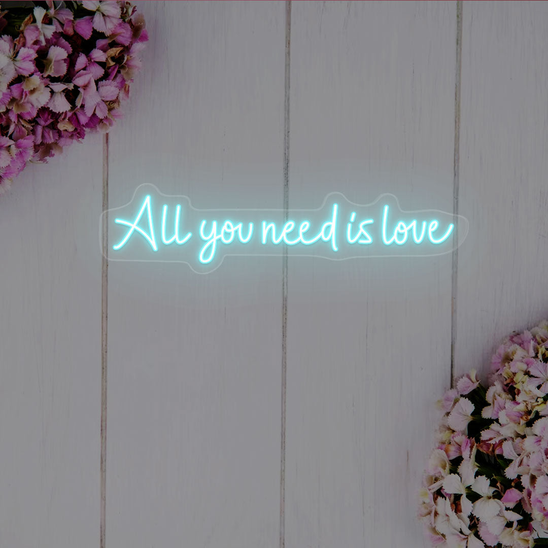 All You Need Is Love Neon Sign  | Iceblue
