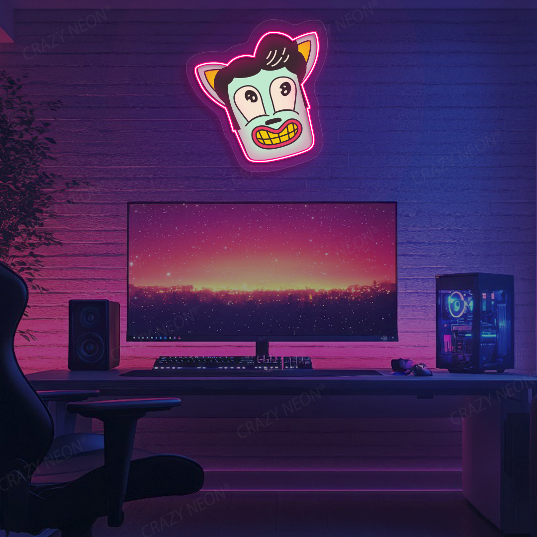 Wild Grin Neon Artwork | Pink