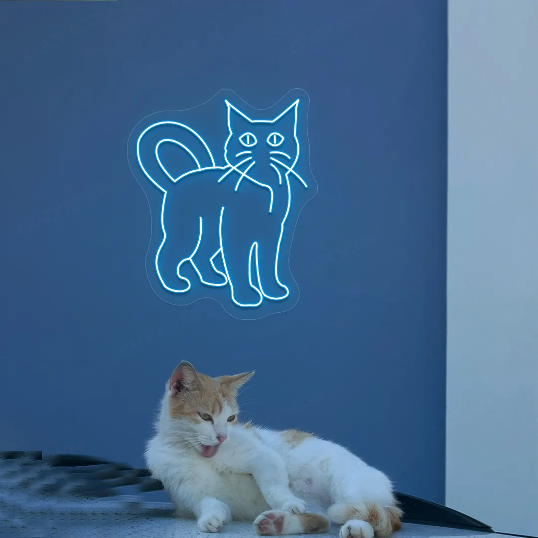 Cat Neon Sign | Iceblue