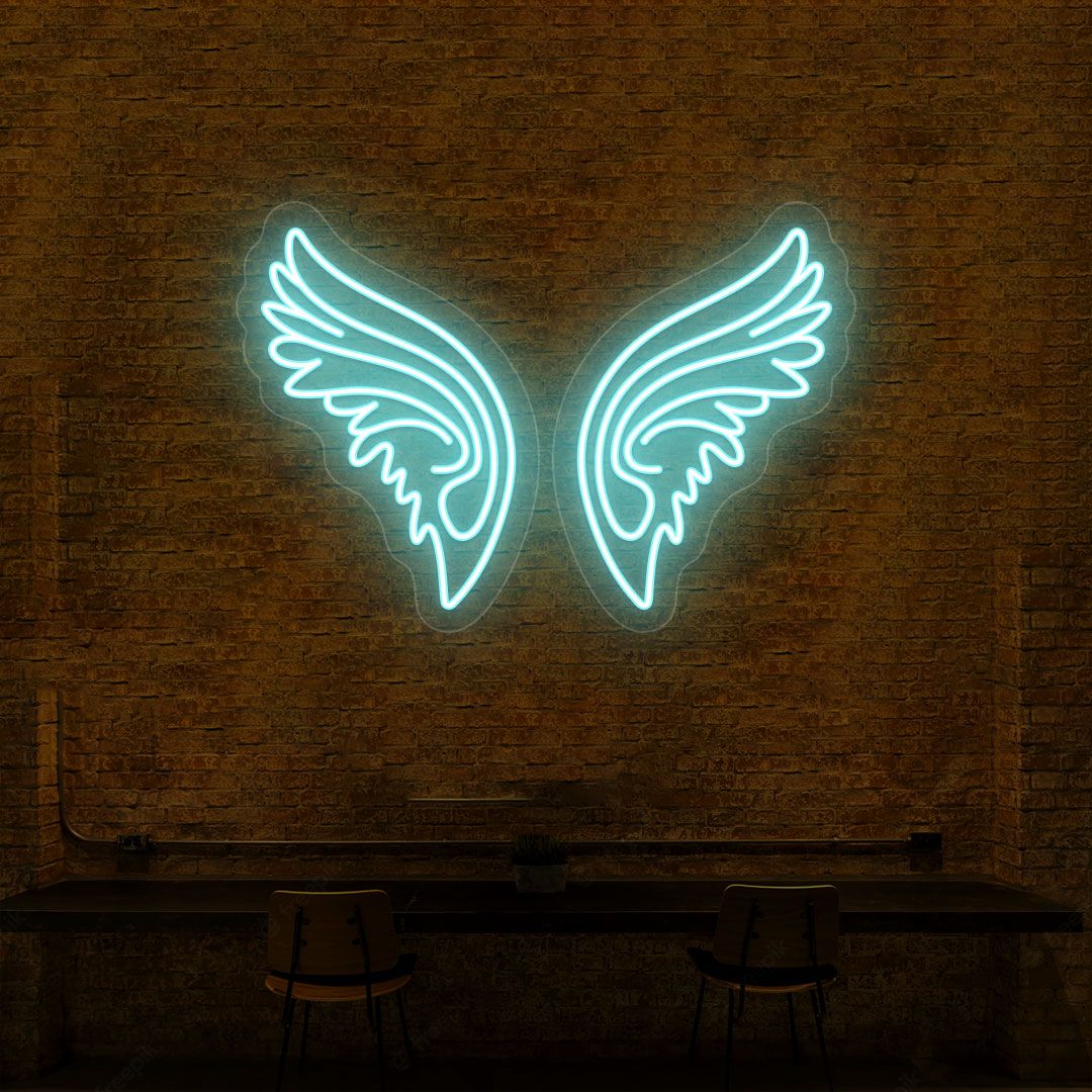 Angel Wings Neon Sign | Iceblue