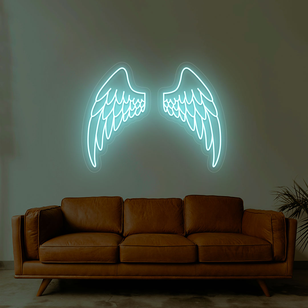 Angel Wings Neon Sign | Iceblue