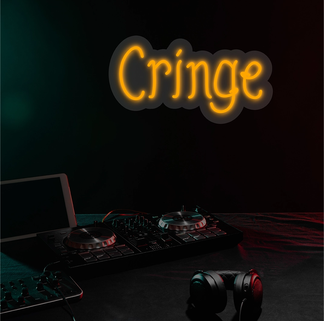 Cringe Neon Sign | Orange