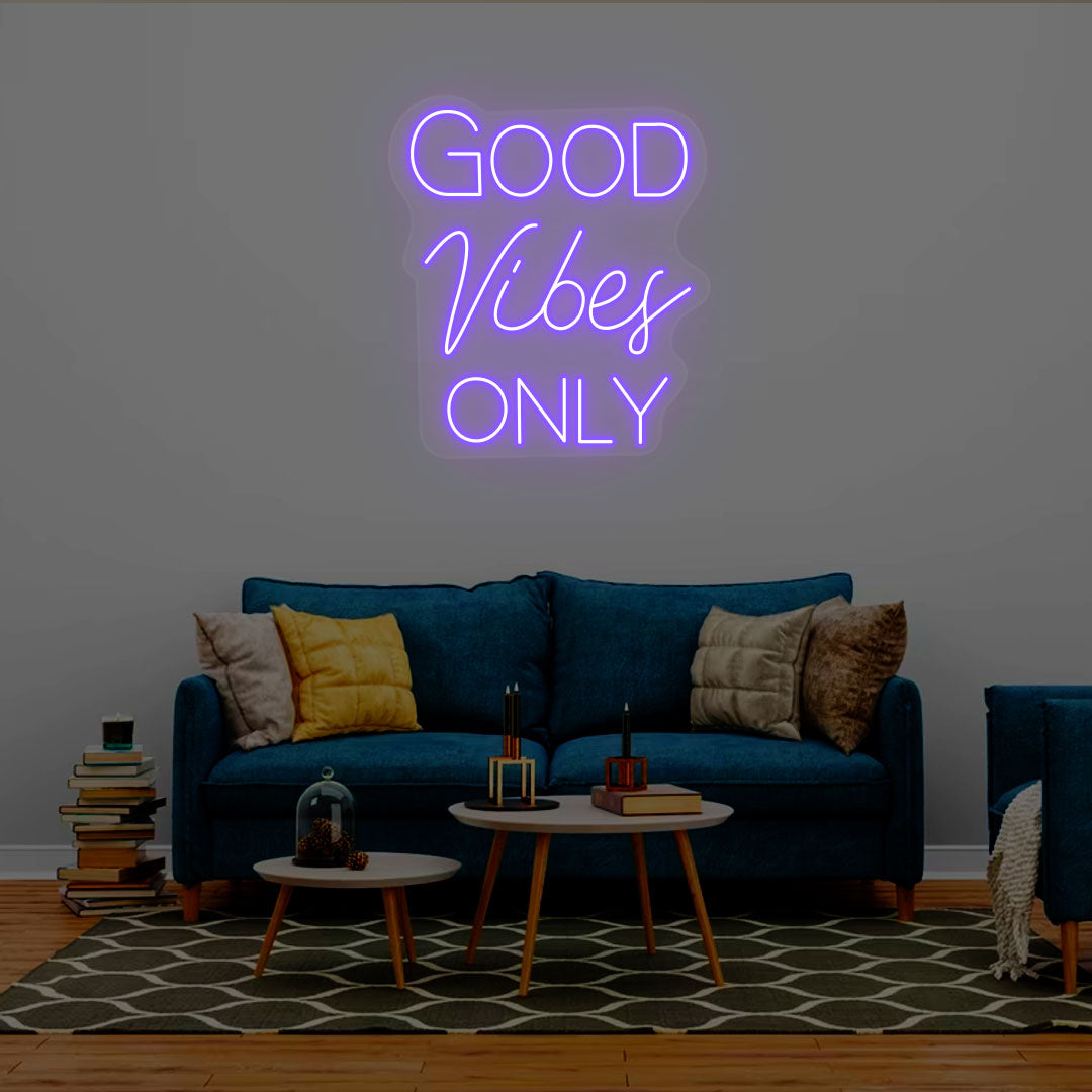Good Vibes Only Neon Signs | Purple