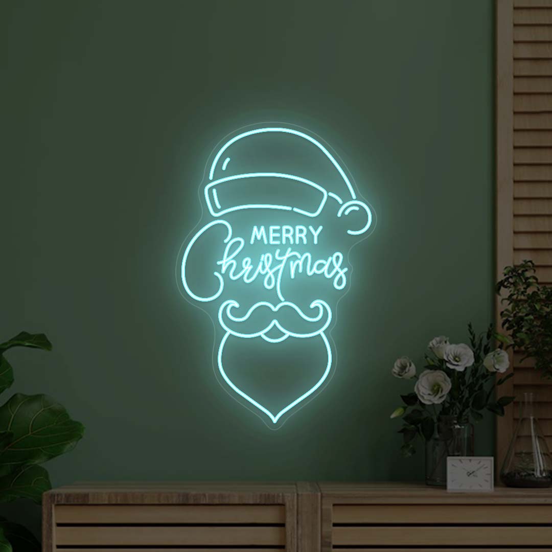 Merry Christmas Santa Neon Sign