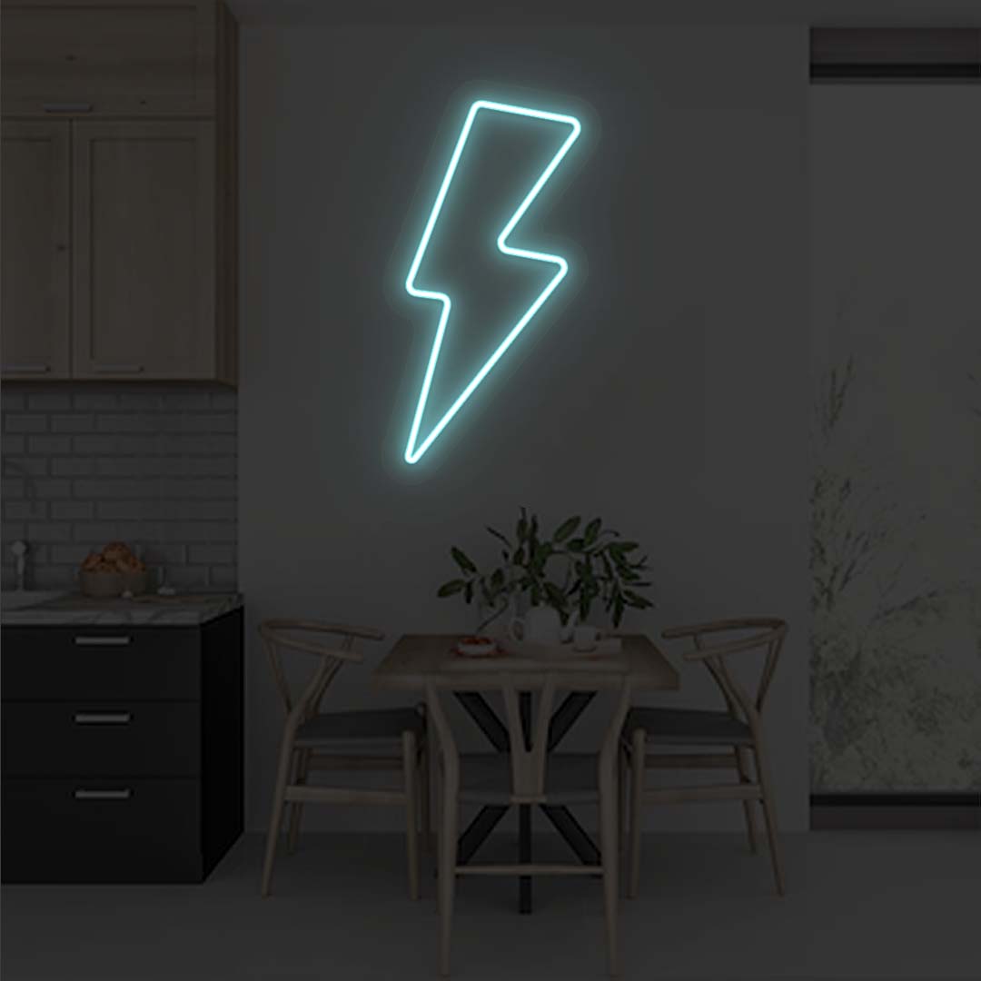 Lightning Bolt Neon Sign | Iceblue