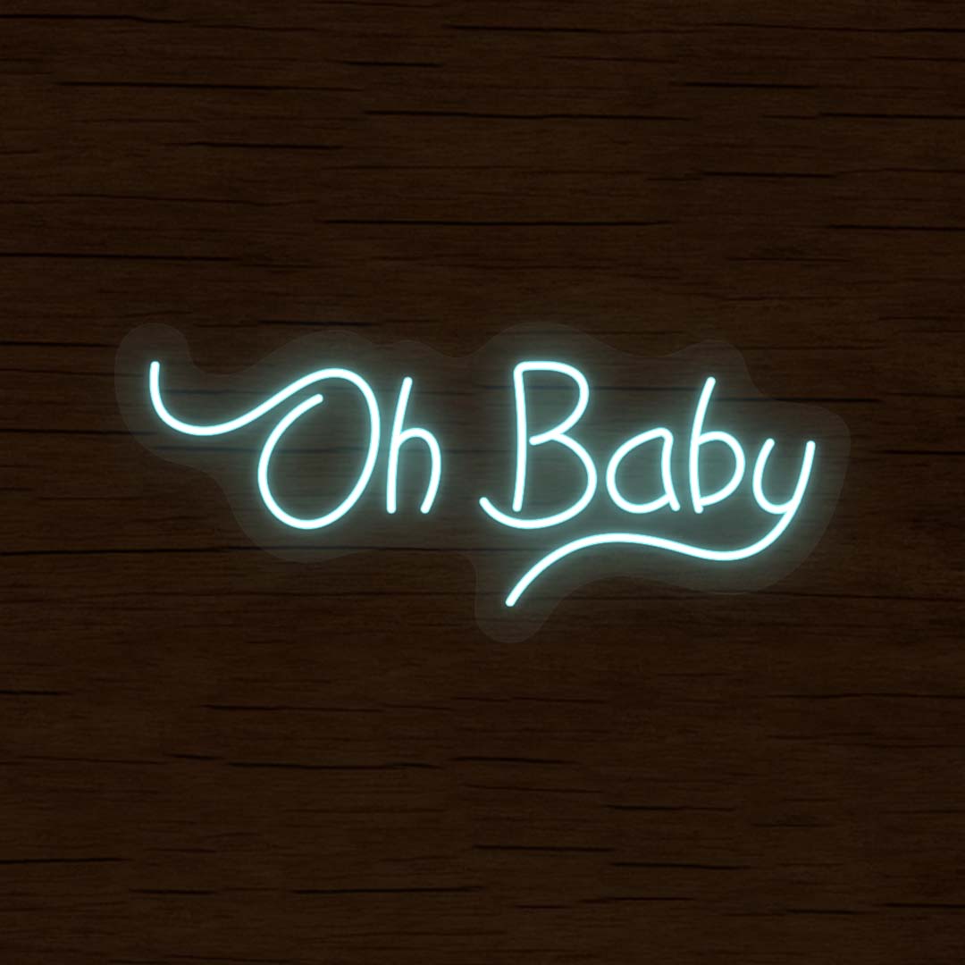 Oh Baby Neon Sign | iceblue