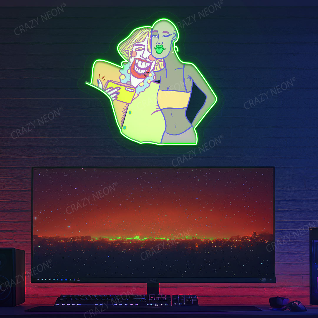 Snap Moment Neon Artwork | Green